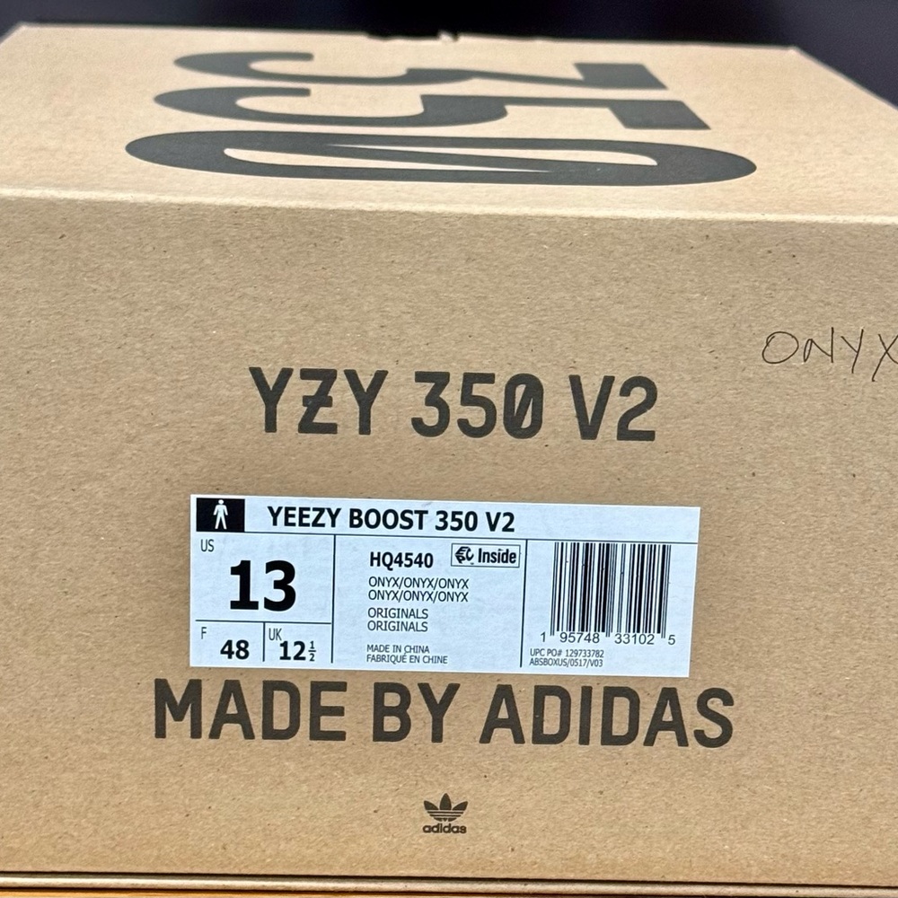 Adidas Yeezy Boost 350 V2 Onyx size 13. Authentic with original box and insoles